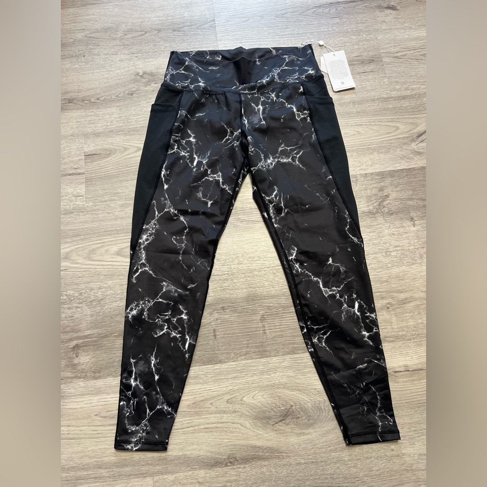 BuffBunny Black Marble Limitless Leggings size L